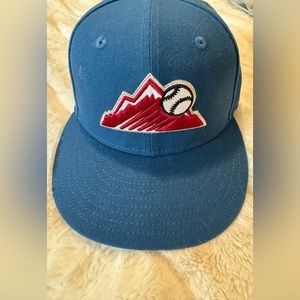 New Era 59Fifty Colorado Rockies 25th Anniversary Patch Mountain Hat - Indigo